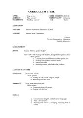 Curriculum Vitae 1 puslapis