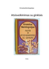 Hemingvėjaus "Atsisveikinimas su ginklais" apžvalga