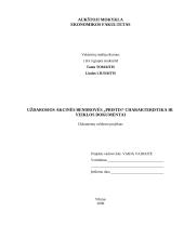Įmonės charakteristika ir veiklos dokumentai: UAB "Pristis"
