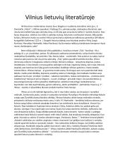 Vilnius lietuvių literatūroje