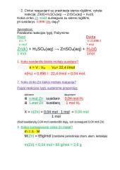 Skaičiavimai pagal cheminių reakcijų lygtis  2 puslapis
