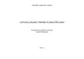 Lietuvių kalbos teminis planas 9 klasei