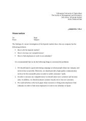 Memorandum 1 puslapis