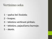 Pusriebės varškės juslinė analizė  15 puslapis