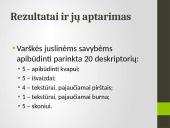 Pusriebės varškės juslinė analizė  16 puslapis