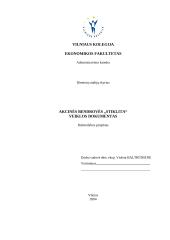 Veiklos dokumentas: AB "Stiklita"