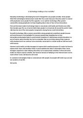 Is technology making us less sociable?