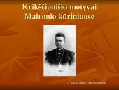 Krikščioniški motyvai Maironio kūriniuose