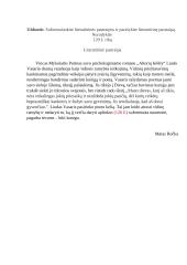 Drama kaip vidinės ramybės ieškojimas