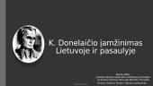 K. Donelaičio įamžinimas Lietuvoje ir pasaulyje
