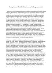 Ypatingi Justino Marcinkevičiaus dramos „Mindaugas“ personažai