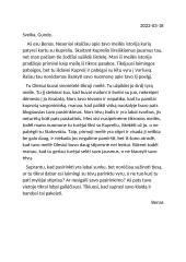 Laiškas Gundei nuo Beno