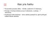 Haiku poezijos stilius 2 puslapis