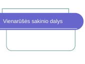 Lietuvių kalbos vienarūšės sakinio dalys