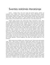 Šventės reikšmės literatūroje