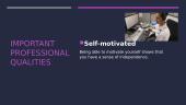 The most important professional qualities 4 puslapis