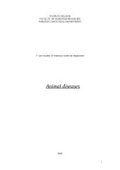 Animal diseases