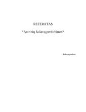 Antrinių žaliavų perdirbimas