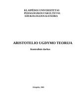 Aristotelio ugdymo teorija