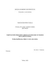 Tarptautinės prekybos liberalizavimas bei jo teisinis reglamentavimas