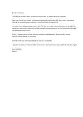 Complaint about camping