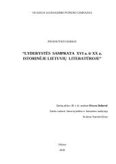 Lyderystės samprata XVI a. ir XX a. istorinėje lietuvių literatūroje