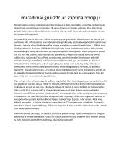 Praradimai gniuždo ar stiprina žmogų?