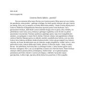 Lietuvos šlovės šaltinis - praeitis