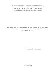 Besivystančių šalių tarptautinė ekonominė politika: Taivano atvejis