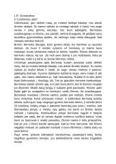 Novelės "Liūdnosios upės" analizė