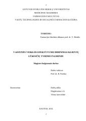 Vaistinės veiklos efektyvumo didinimas klientų lūkesčių tyrimo pagrindu  2 puslapis