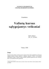 Valiutų kursus sąlygojantys veiksniai 1 puslapis