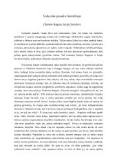 Vaikystės pasaulis literatūroje (Šatrijos Ragana, Savickis)