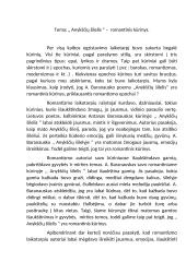 "Anykščių šilelis “ – romantinis kūrinys