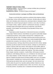 Asmeninės laimės ir pareigos konfliktas lietuvių literatūroje (V. Mykolaitis - Putinas, J. Biliūnas)