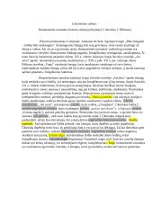 Humanistinės nuostatos lietuvių rašytojų kūryboje (J. Savickis, J. Biliūnas) 1 puslapis