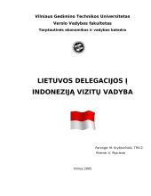 Delegacijos į Indoneziją vizitų vadyba