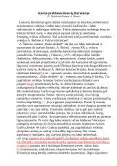 Kūrėjo problemos lietuvių literatūroje 