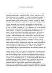 Ar realybė daro įtaką kūrybai?