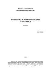 Stabilumo ir konvergencijos programos