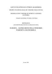 Europa - konkurencinga žiniomis paremta ekonomika