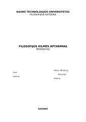 Filosofijos kilmės aptarimas