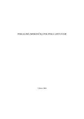 Fiskalinė (mokesčių) politika Lietuvoje