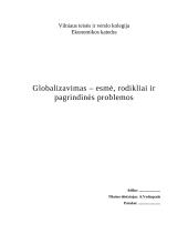 Globalizavimas – esmė, rodikliai ir pagrindinės problemos