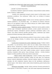 Įmonės struktūra bei darbuotojų vaidmuo organizacijoje 7 puslapis