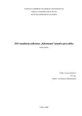 ISO standartų taikymas "Kleemann" įmonės pavyzdžiu