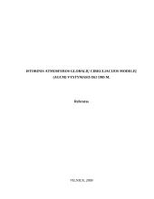 Istorinis atmosferos globalių cirkuliacijos modelių (AGCM) vystymasis iki 1985 metų