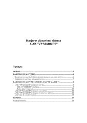 Karjeros planavimo sistema: UAB "VP Market"