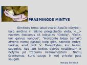 Juozas Aputis "Erčia, kur gaivus vanduo": erdvė, laikas, veikėjai 16 puslapis