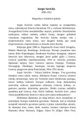Jurgio Savickio biografija, kūryba